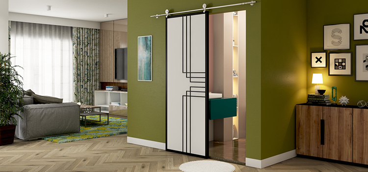 sliding bathroom door installation in Menifee